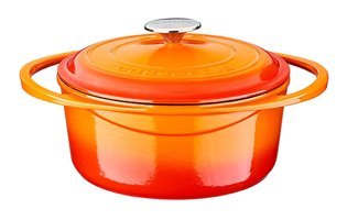 Lava Heritage Demir Döküm 24 cm Derin Tencere Turuncu