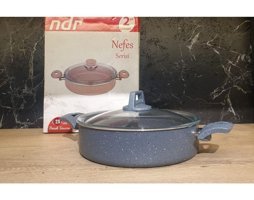 Ndr Nefes Cam Kapaklı Granit 26 cm Karnıyarık Tencere