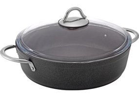 Bonera Pro Plus Cam Kapaklı Granit 24 cm Karnıyarık Tencere
