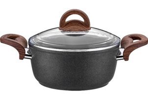 Neva New N2292 Cam Kapaklı Granit 20 cm Derin Tencere