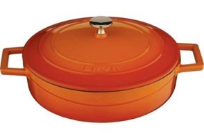 Lava Döküm 24 cm Basık Tencere Turuncu