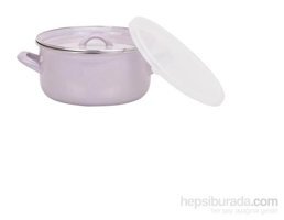 Essenso Cook&Store Cam Kapaklı Emaye 18 cm Derin Tencere