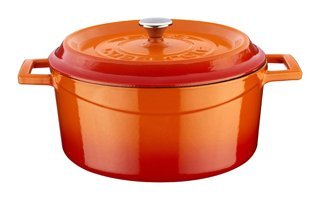Lava Trendy Döküm 24 cm Derin Tencere Turuncu