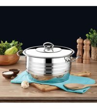 Safinox Flavia İndüksiyon Paslanmaz Çelik 32 cm Derin Tencere