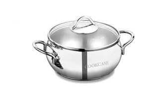 Cookcase Asel Cam Kapaklı Çelik 18 cm Derin Tencere