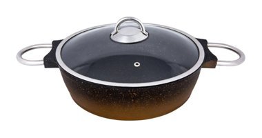 Emsan Gold Cam Kapaklı Granit 26 cm Karnıyarık Tencere