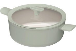 Berghoff Leo Balance Cam Kapaklı Alüminyum 28 cm Derin Tencere Yeşil