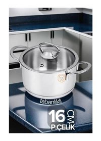 Takaz Global 719650 Cam Kapaklı Paslanmaz Çelik 16 cm Derin Tencere