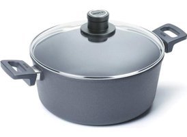 Primanova Woll D-WOLL124ILL İndüksiyon Cam Kapaklı Titanyum 24 cm Derin Tencere