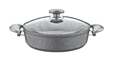 Oms Collection 152.3310.01.02-24 Cam Kapaklı Granit 24 cm Karnıyarık Tencere