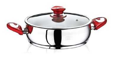 Safinox Bella İndüksiyon Cam Kapaklı Paslanmaz Çelik 24 cm Karnıyarık Tencere