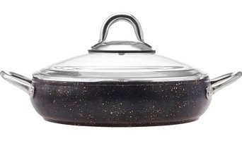 Karaca Avanos Black Gold Cam Kapaklı Granit 26 cm Karnıyarık Tencere