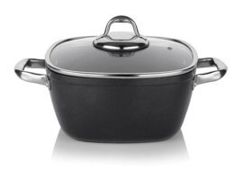 Schafer Gastronomie Master Cam Kapaklı Granit 24 cm Derin Tencere