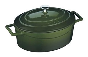 Lava Döküm 25 cm Derin Tencere Yeşil