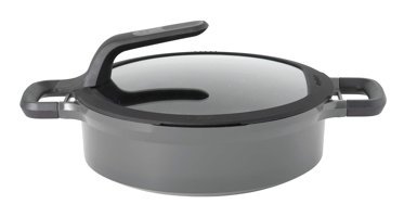 Berghoff Gem Stay Cool 2307424 Cam Kapaklı Döküm Basık Tencere