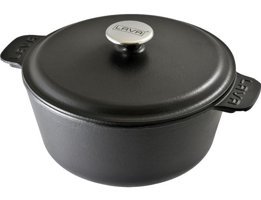 Lava Döküm 26 cm Derin Tencere Siyah