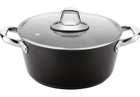 Fms INT1004S İndüksiyon Cam Kapaklı Titanyum 24 cm Derin Tencere