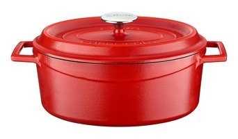 Lava Spring Demir Döküm 21 cm Derin Tencere Kırmızı