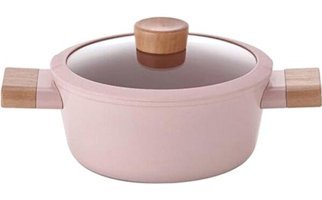 Primanova Fika Blossom Cam Kapaklı Döküm 24 cm Derin Tencere