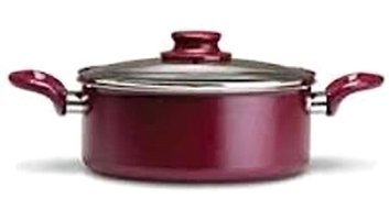 Cem Bialetti Cam Kapaklı Teflon 24 cm Derin Tencere