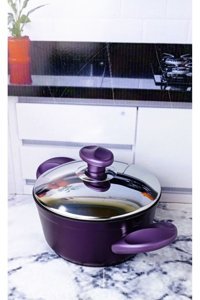 Tarık Home Papilla Cam Kapaklı Teflon 18 cm Derin Tencere
