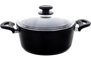 Aryıldız TT Solido Premium Cam Kapaklı Granit 24 cm Derin Tencere