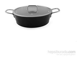 Esse Louis Neogranite Cam Kapaklı Granit 28 cm Basık Tencere