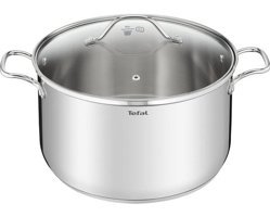 Tefal Intuition Cam Kapaklı Çelik 30 cm Derin Tencere