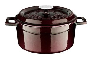 Lava Majolik Serisi Döküm 24 cm Derin Tencere Mor