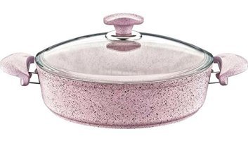 Oms Collection 3310 Cam Kapaklı Granit 24 cm Karnıyarık Tencere