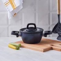 Karaca Biodiamond Cam Kapaklı Granit 14 cm Derin Tencere