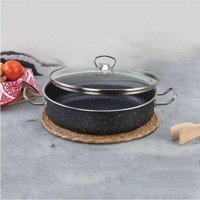 Tekno Trust Cam Kapaklı Granit 28 cm Karnıyarık Tencere