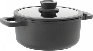 Berghoff Leo Balance 3950302 Cam Kapaklı Döküm 24 cm Derin Tencere