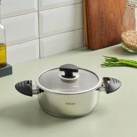 Hisar Lizbon Ideal Cam Kapaklı Çelik 18 cm Derin Tencere