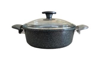 Thermoad Cam Kapaklı Granit 22 cm Karnıyarık Tencere