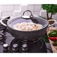 Polo Chef Cam Kapaklı Granit 24 cm Karnıyarık Tencere