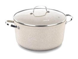 Korkmaz Granita Cam Kapaklı Granit 24 cm Derin Tencere