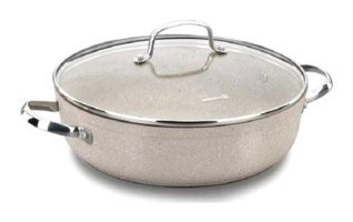 Korkmaz Granita A1854 Cam Kapaklı Granit 24 cm Basık Tencere