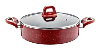 Kahramanlar 4302 Cam Kapaklı Granit 24 cm Karnıyarık Tencere