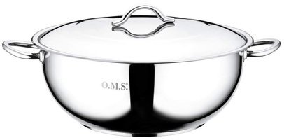 Oms Collection Paslanmaz Çelik 32 cm Derin Tencere