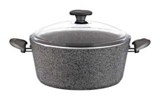 Papilla Nature Stone Cam Kapaklı Granit 20 cm Derin Tencere