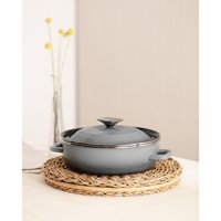 Madame Coco La Garde Döküm 24 cm Basık Tencere Gri