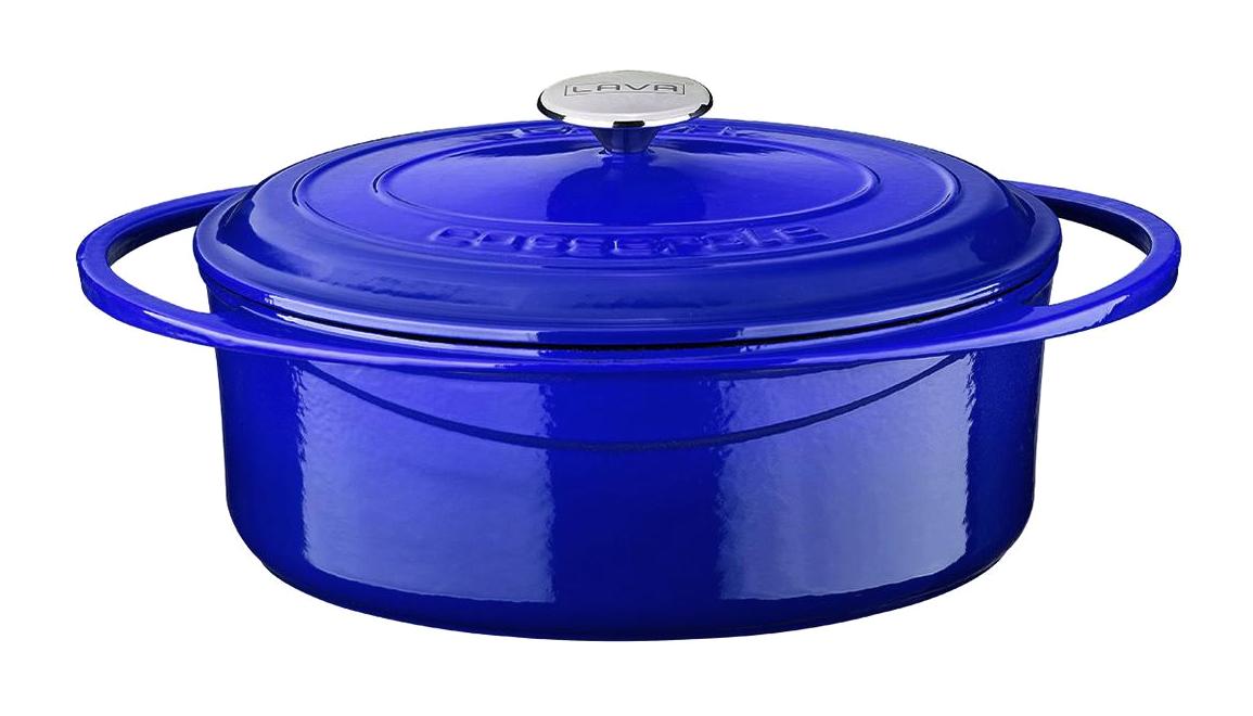 Lava Döküm 22 cm Derin Tencere Mavi