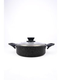 Mehtap Cam Kapaklı Granit 22 cm Karnıyarık Tencere