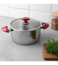 Hisar Lizbon Ideal İndüksiyon Cam Kapaklı Çelik 22 cm Derin Tencere