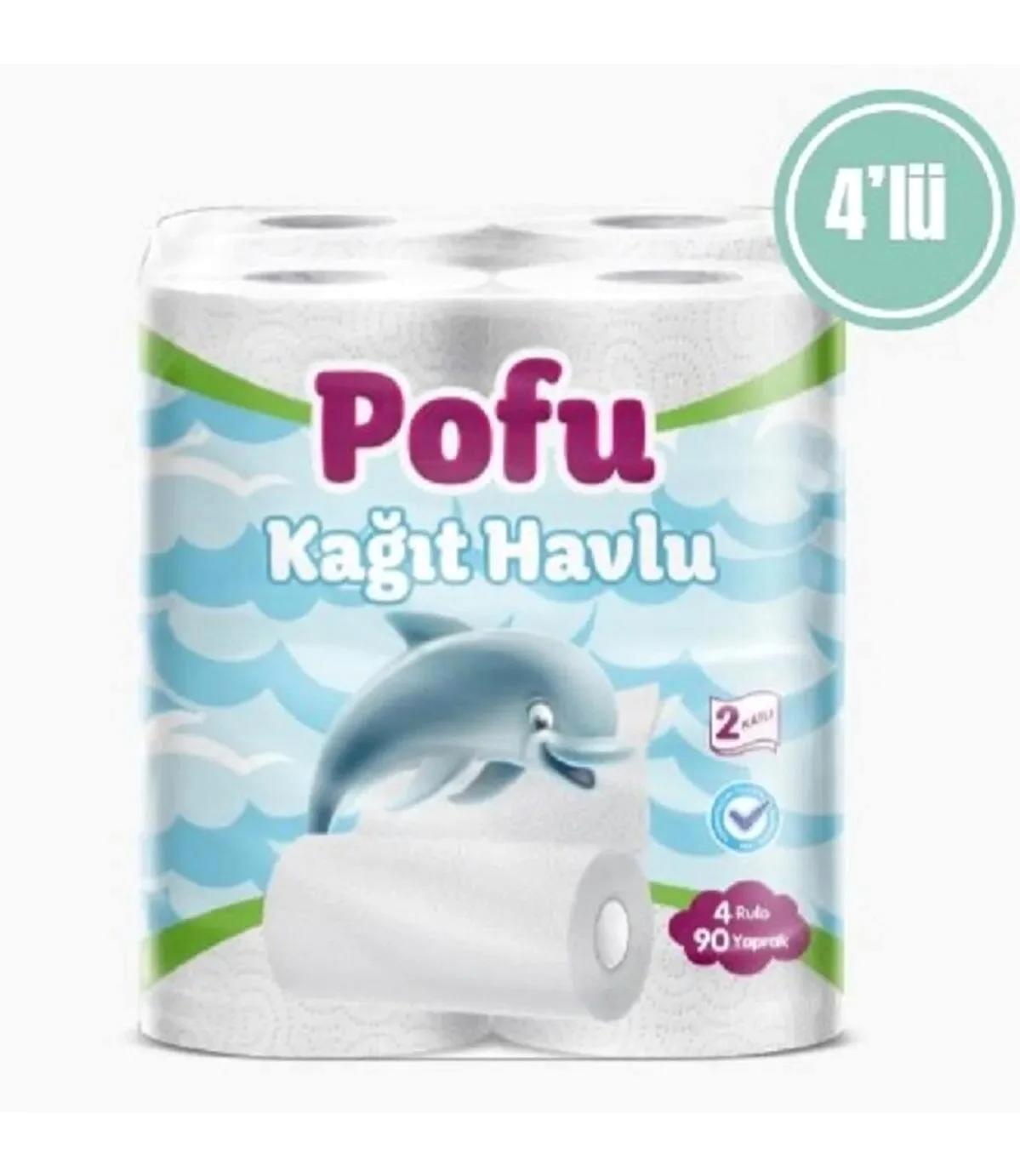 Pofu 2 Katlı 4'lü Rulo Kağıt Havlu