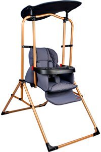 Baby Home 850 5 Noktalı Emniyet Kemerli 25 kg Taşıma Kapasiteli Tekerleksiz Tepsili Oturaklı Yükselticili Salıncaklı Katlanır Mama Sandalyesi Gri