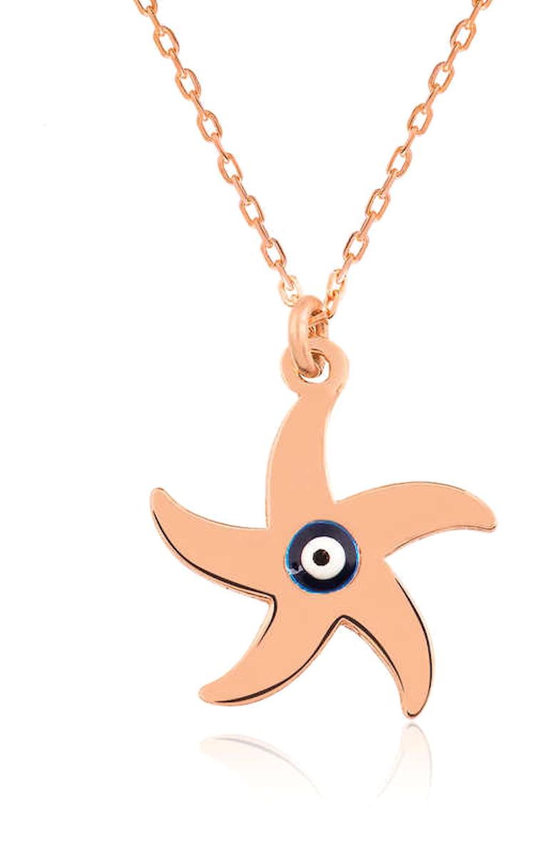 Lucky Life Yıldızlı Mavi Zirkon Taşlı 925 Ayar Kararmayan Forse Zincir Kadın Gümüş Kolye 45 cm