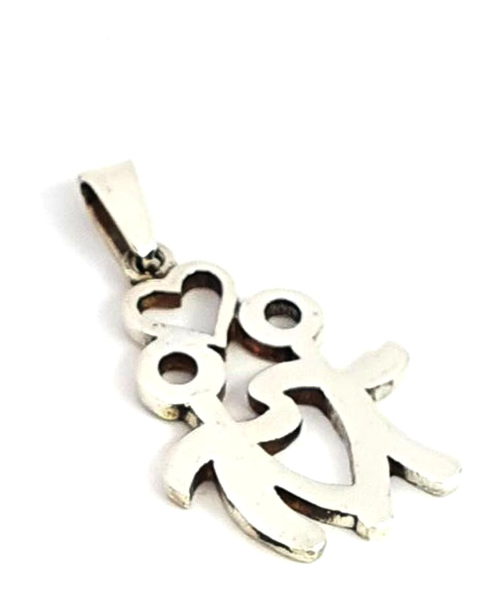 Oseshop Aşıklar Figürlü 925 Ayar Kararmayan Forse Zincir Kadın Gümüş Kolye