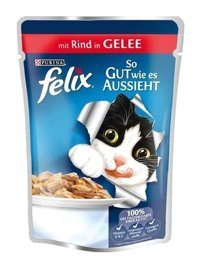 Felix Junior Sığır Etli Yaş Kedi Maması 100 gr